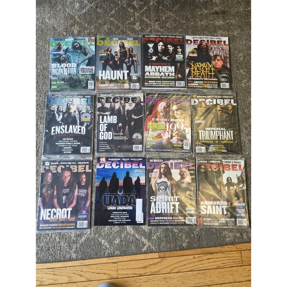 Huge Decibel Magazine Lot - 12 Issues - Includes Rare Flexi Discs 2020 New
